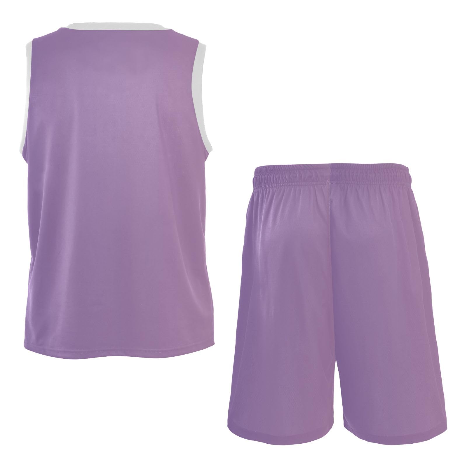 Purple Gradient Youth Basketball Jersey Boys and Girls Basketball Jersey Set V Neck Boy's Basketball Jerseys for (5-13 Years Old)