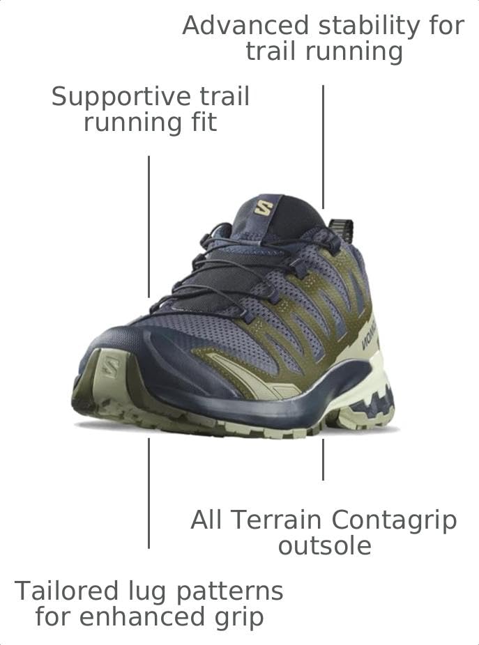 Image of Salomon Mens Xa Pro 3D V9 India Ink 8.5 Medium