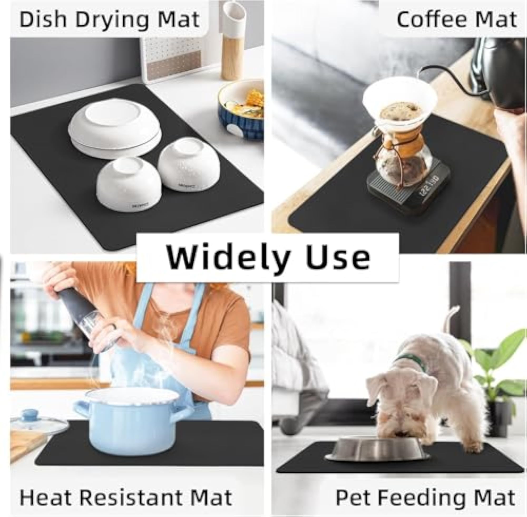 Luxury Kitchen Drying Stone Tray, Diatomaceous Earth Mat