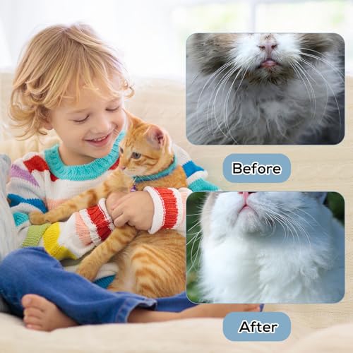 Image of 4 Pcs Cat Chin Brushes, Soft Silicone Manual Facial Cleansing Scrubber Cats Chin Cleaner Dog Finger Toothbrush Pet Tooth Brush with Improved Design for Dogs Cats Puppies Chin Cleaning Dental Care