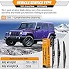 AUTOBOO 15 +15+13 Windshield Wiper Blades Replacement for Jeep Wrangler 2007-2017 -Original Factory Quality (Pack of 3) #1