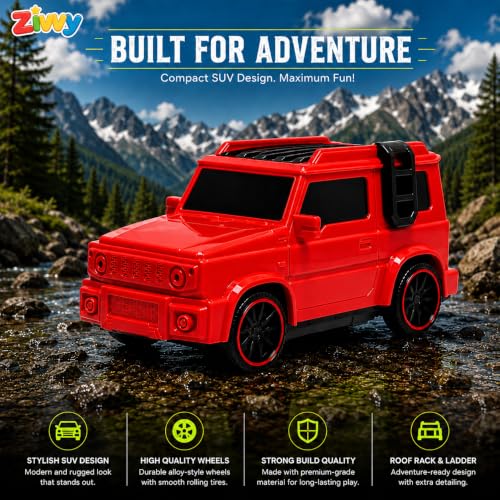 Image of Red Remote Control Car Toy | 2-Way G-Wagon | Smoke, Music & LED Light | Toy Car for Kids | High-Speed RC Car | Toys for Boys & Girls 7-14 Years | Birthday Gift for Kids