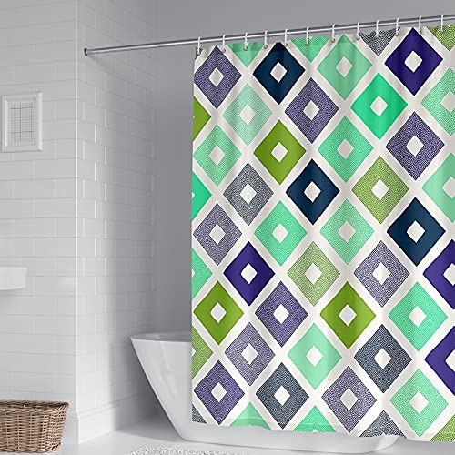 Rideau de douche anti moisissure imperméable vert violet 180x180 - 2