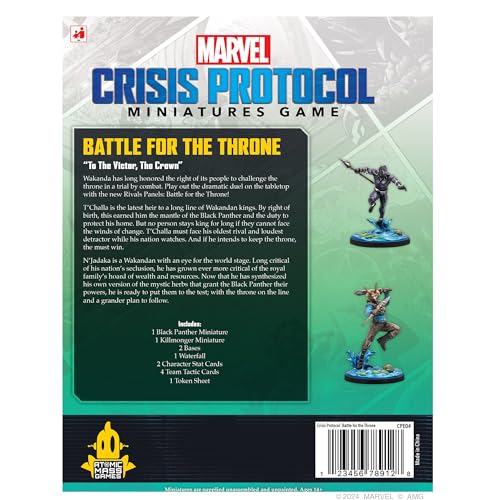 Marvel: Crisis Protocol Batalla por el Trono – Paneles RIVAL: ¡Enfrentamiento en Wakanda! Juego de Mesa de Superhéroes, Edad Recomendada 14+, 2 Jugadores, Tiempo de Juego 90 Minutos, Fabricado por Atomic Mass Games miniatura 2