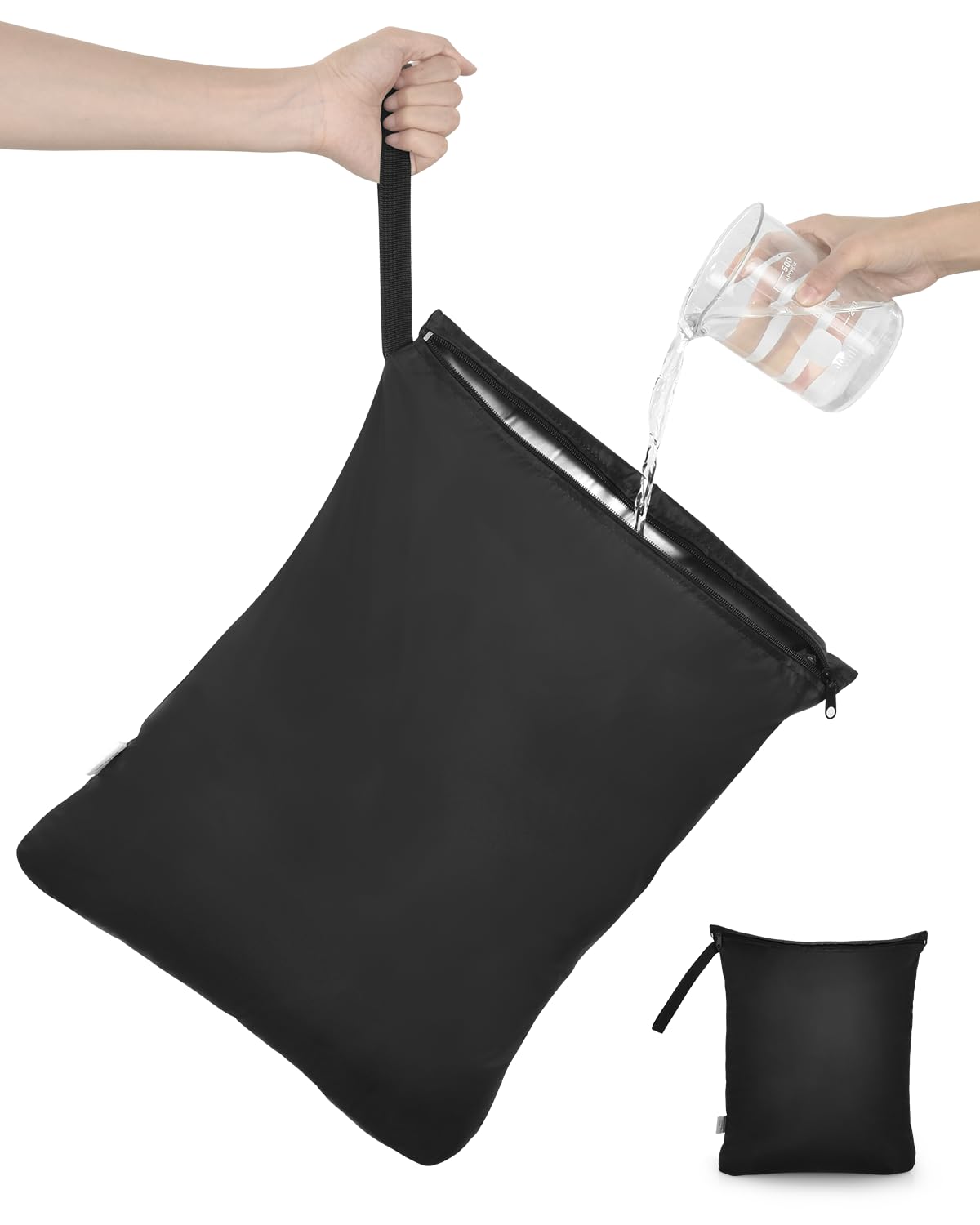 OTraki Bolsa Ropa Sucia Viaje, 2PCS 40x50CM Bolsas Impermeable Bañador Mojado Wetbag Reutilizable Organizador con Cremallera Bolsa De Lavandería para Gimnasio, Natación, Hogar, Viaje (Medium)