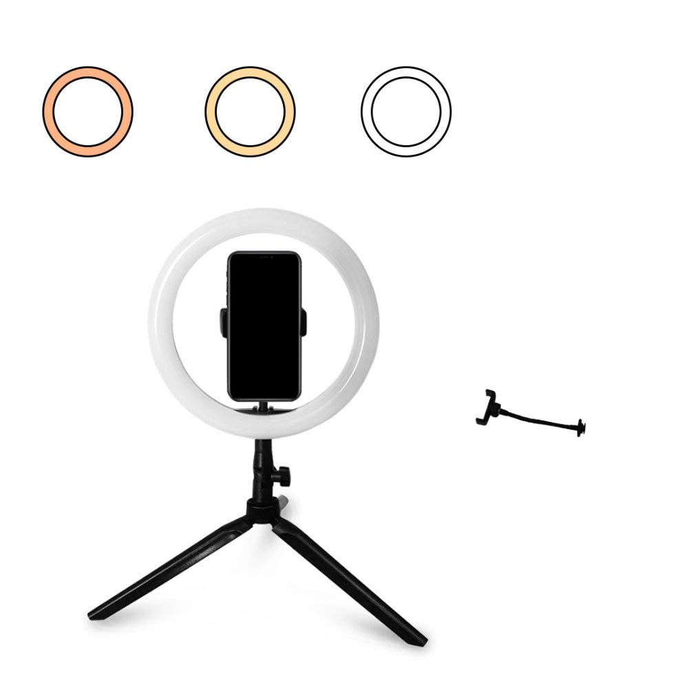 NANANA Kit Luce ad Anello, Luce ad Anello a LED, Fotografia LED Video Luce da Studio dimmerabile ad Anello Live Studio con Treppiede per Fotografia Selfie Live Studio[Scelta Multipla],A