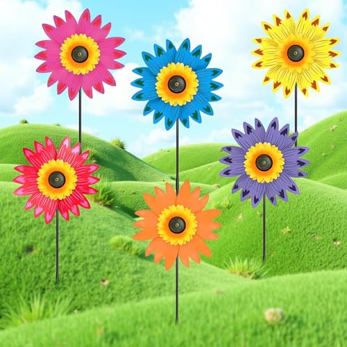 Girouette de jardin抗风 rust proof moulin à vent extérieur durable - 4