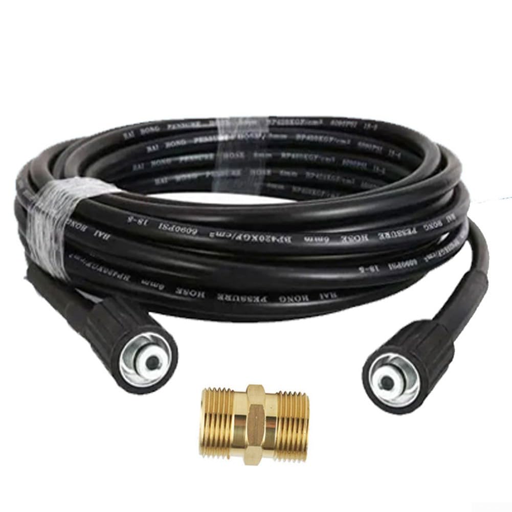 Manguera de lavado a presión, 10 m/15 m con conector M22 para Karcher, manguera de extensión de cobre M22-14 para máquina de limpieza de agua (10 m)