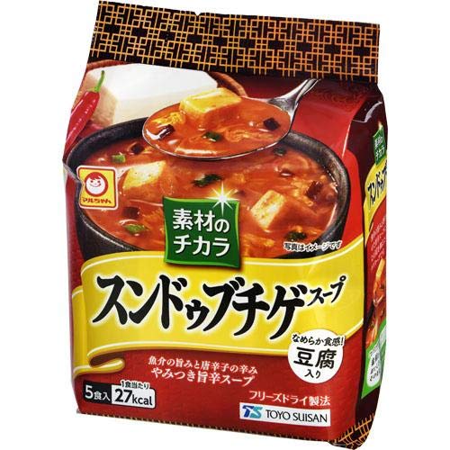 マルちゃん 素材のチカラ スンドゥブチゲスープ 5食入のサムネイル