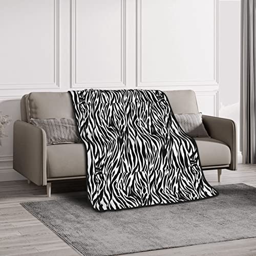Zebra Print Printed Blanket Flannel Fleece Throw Blanket Super Soft Microfiber Double Sided Blanket 60X80In #TOP3
