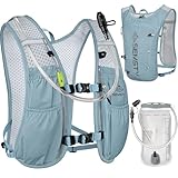 SEMSTY Colete de hidratação de corrida 5L, pacote de colete de corrida com bexiga de água de 1,5 L, mochila de água leve para caminhadas, corrida, ciclismo
