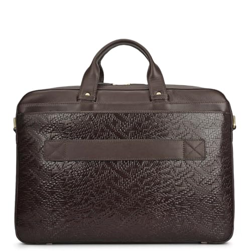 Image of Da Milano LeatherLaptop Bag for Men & Women | Laptop Messenger Bag | Fits Up To 16 inch Laptop | Ideal for Office Purpose (6285L-D)