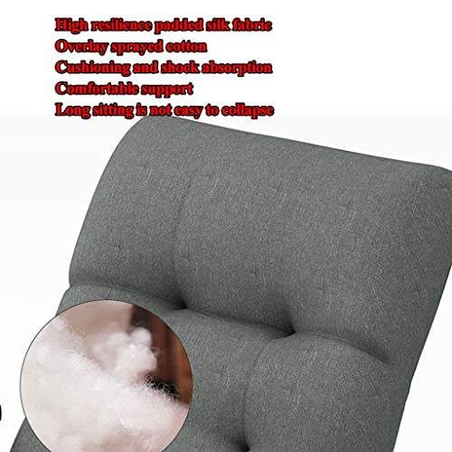 Fabric Upholstered Rocking Chair, Metal Lounge Chair, Armrest Rocker With Cushion For Living Room, Bedroom, Balcony (Color : Brown, Size : 96 * 59 * 83Cm) #TOP3