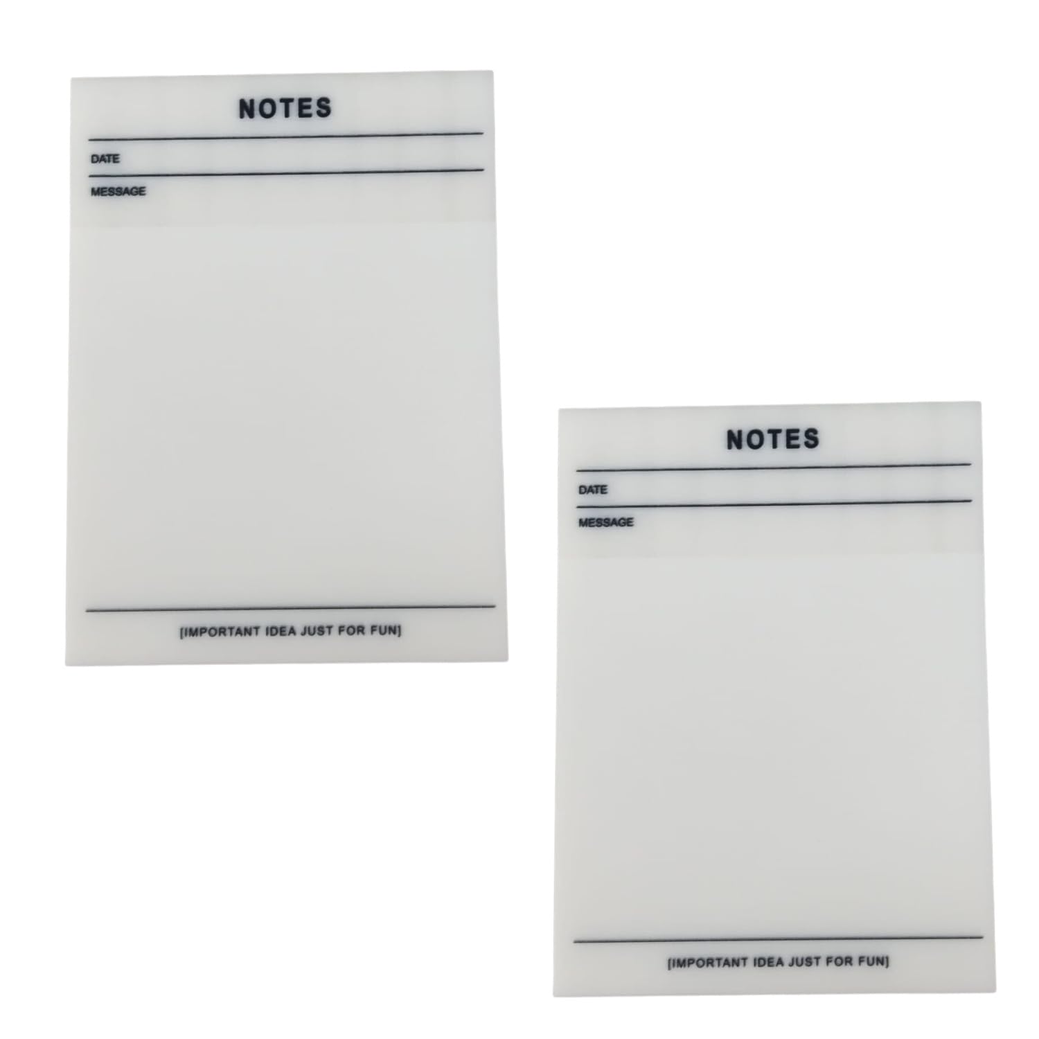 R H lifestyle Clear Transparent Sticky Notes Set 3’’ x 2’’ Translucent Waterproof Sticky Notes Pad Aesthetic Clear Sticky Note Japanese Stationery Item 50 Sheets Per Pack (Pack of 2 PCS)