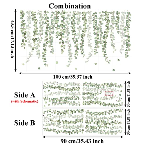 Decalcomanie Muro Piante Verdi, Adesivo Parete