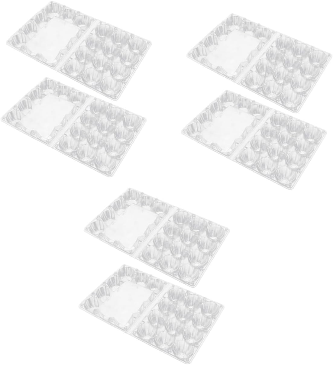 30 Pcs 12 Egg Dispenser Holder Egg Poly Chicken Trays Egg Tray for Refrigerator Clear Portable Egg Tray Refrigerator Egg Storage Organizer Clear Tray Thicken Storage Box 9, 02135