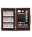Vigorfun Deluxe Art Set in Wooden Case, Portable Art Painting Kit Includes Acrylic & Watercolor & Oil Paints, Oil Pastels, Colored Pencils, Creative Art Supplies Gift for Kids, Adults, Teens Girls Boys