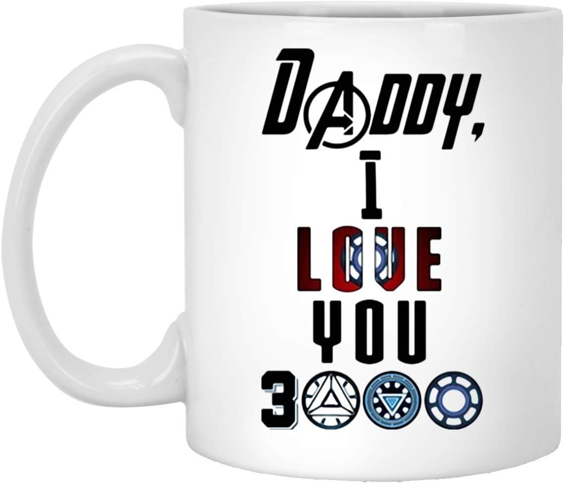 Iron Man I love You Three Thousands Avenger Endgame Coffee Mug - 11Oz White Cup For Father Daughter Son Mother Lover In Christmas Valentine Day Father's Day Birthday