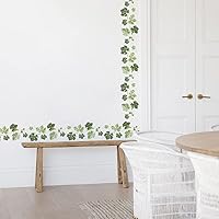 Vista 5 de Vinilos de Pared de Enredadera Verde, Hojas de Hiedra Perennes Colgantes, Vinilos de Enredadera para Pelar y Pegar para la Decoración de la Sala