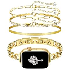 A1 Gold Band+3 Bracelet Set