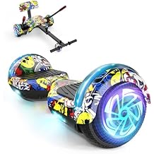 SISIGAD Scooters for Kids Ages 7-12, with Built-in Bluetooth Speaker and 6.5" Colorful Lights Wheels, Safety Certified Self Balancing Scooter
