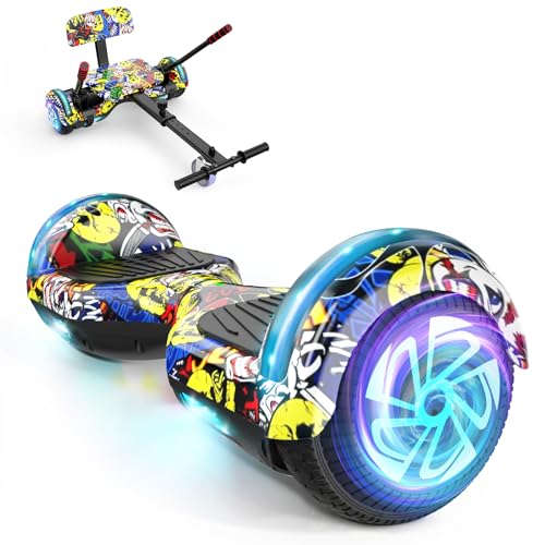 Image of SISIGAD Scooters for Kids Ages 7-12, with Built-in Bluetooth Speaker and 6.5 inch Colorful Lights Wheels, Safety Certified Self Balancing Scooter