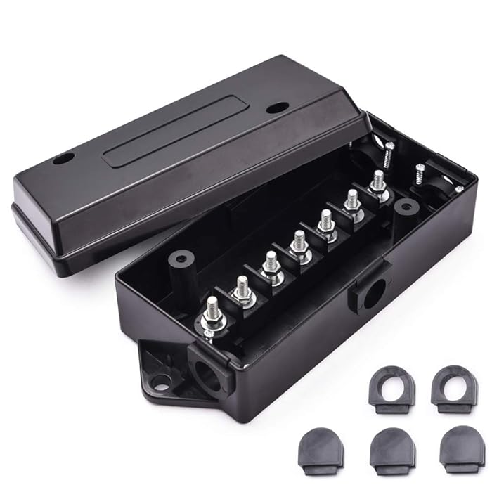 Buy MICTUNING 7 Way Electrical Trailer Junction Box 7 Gang Trailer