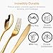 300 Piece Gold Plastic Silverware - Gold Silverware Disposable, Gold Silverware Set, Gold Cutlery includes 100 Gold Forks, 100 Gold Spoons, 100 Gold Knives - Gold Plastic Cutlery for Wedding & Parties