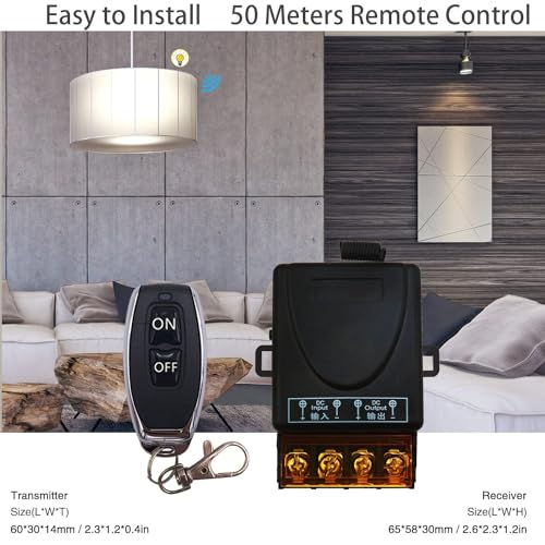 Image of Roboway 433Mhz AC 85-220V 1CH Wireless Remote Switch Relay Receiver Transmitter Universal Remote Control Switch Module and 1PCS RF Transmitter Remote Controls (1 Relay 1 Remote)