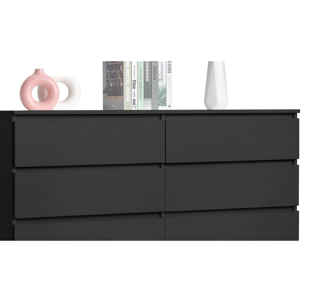 black large dresser with deep drawers EnHomee Tall Dresser for Bedroom, Big 10-Drawer Wood Chest, Modern & Spacious, Black