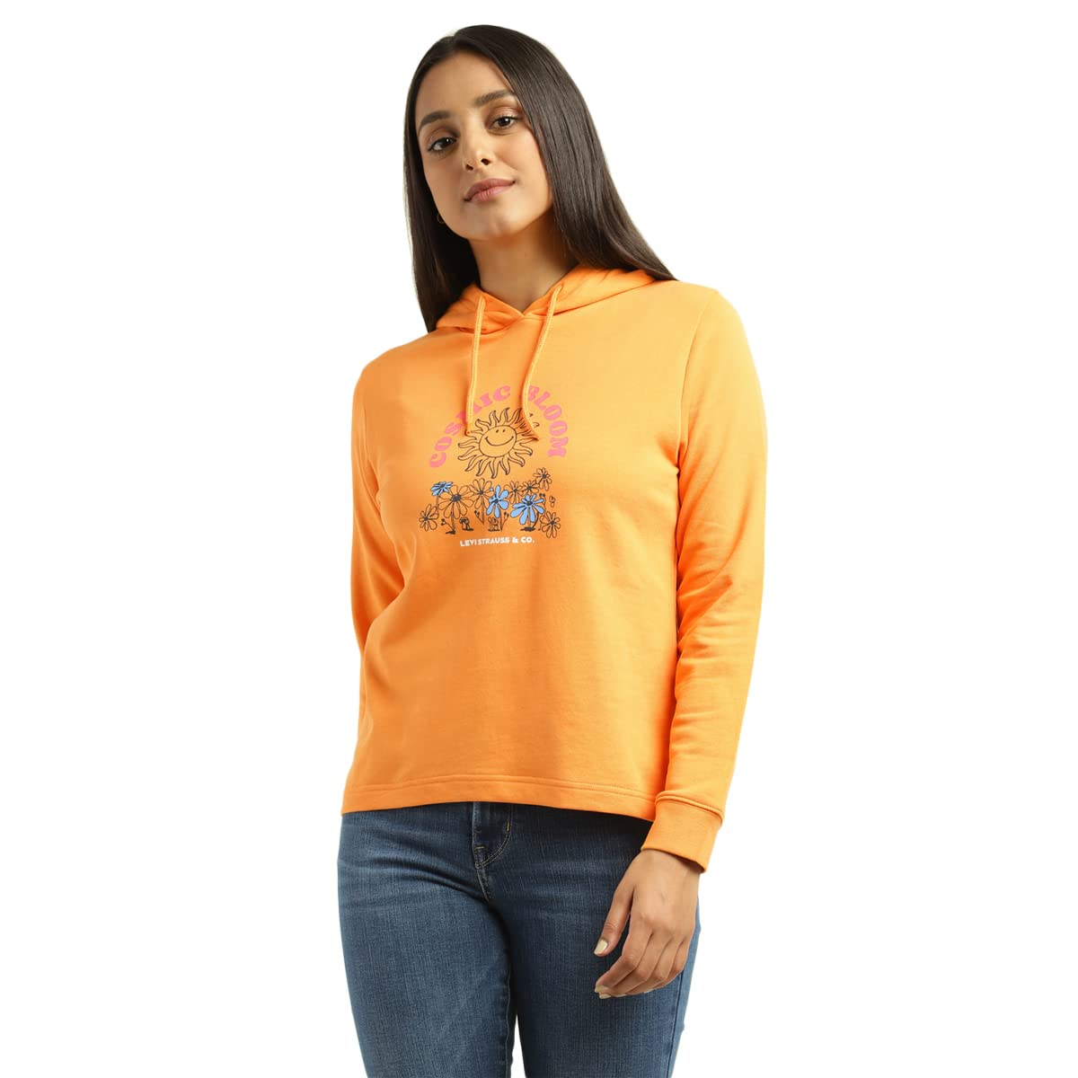 Levi'sWomen's Cotton Blend Hooded Neck Sweatshirt