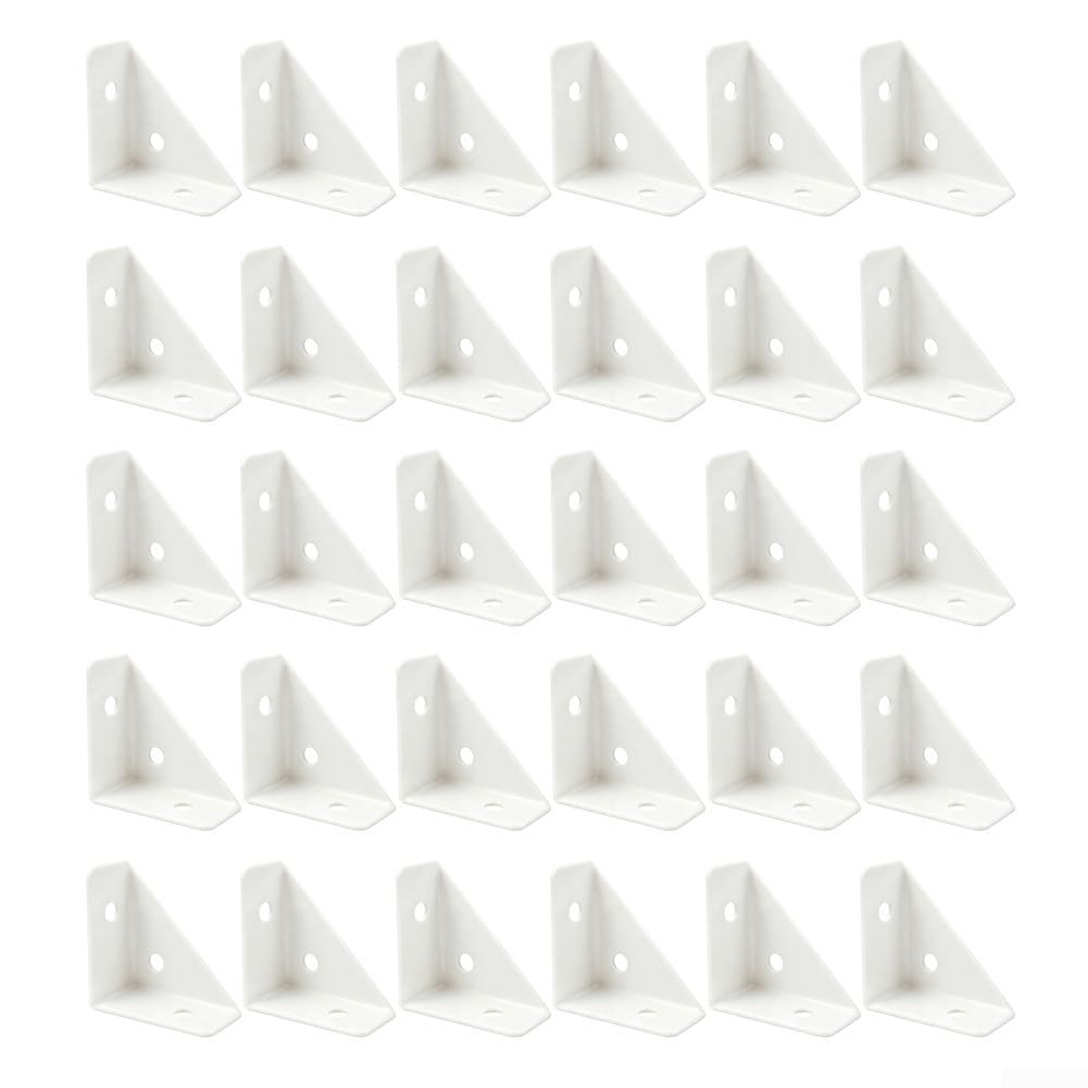 Escuadras Metálicas Refuerzo Muebles 30 Pack Escuadras Metálicas(Small-white)