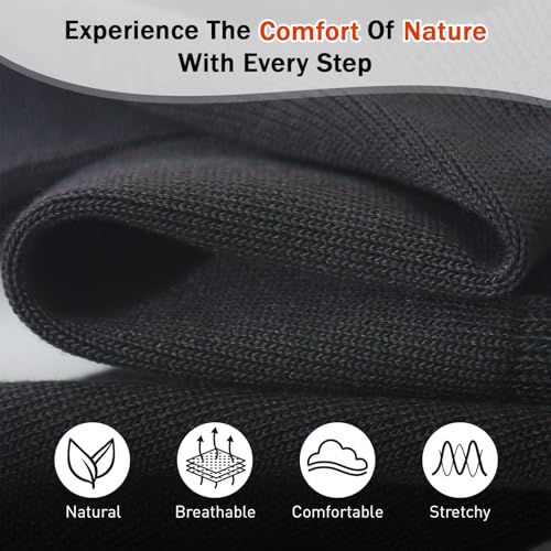 Wildarms 5 Pairs Grey Socks Thin Soft Bamboo Moisture Wicking Socks Breathable2