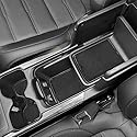 SENSHINE Für Honda CR-V CRV Zubehör 2020 2021 Getränkehalter-Einsatz Mittelkonsole Verkleidung Tür Paket Matten 20-teiliges Set (Schwarze Zierleiste)