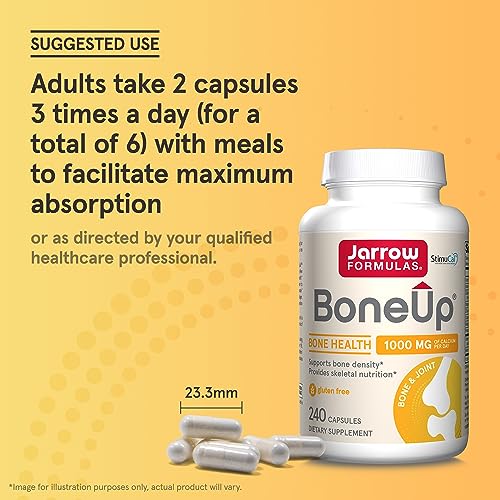 Jarrow Formulas BoneUp, 1,000mg Calcium Per Day, 240 Capsules - image 6