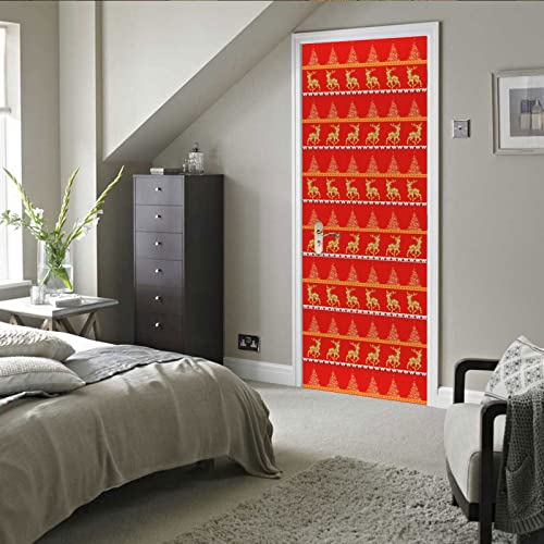 Papier peint art décor de Noël 3D en vinyle premium - 5