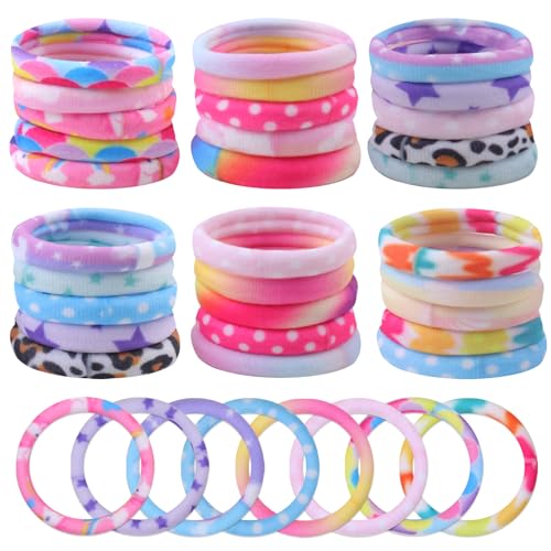 30 Stück Haargummis Mädchen Bunte, Haargummis Damen, Bunt...