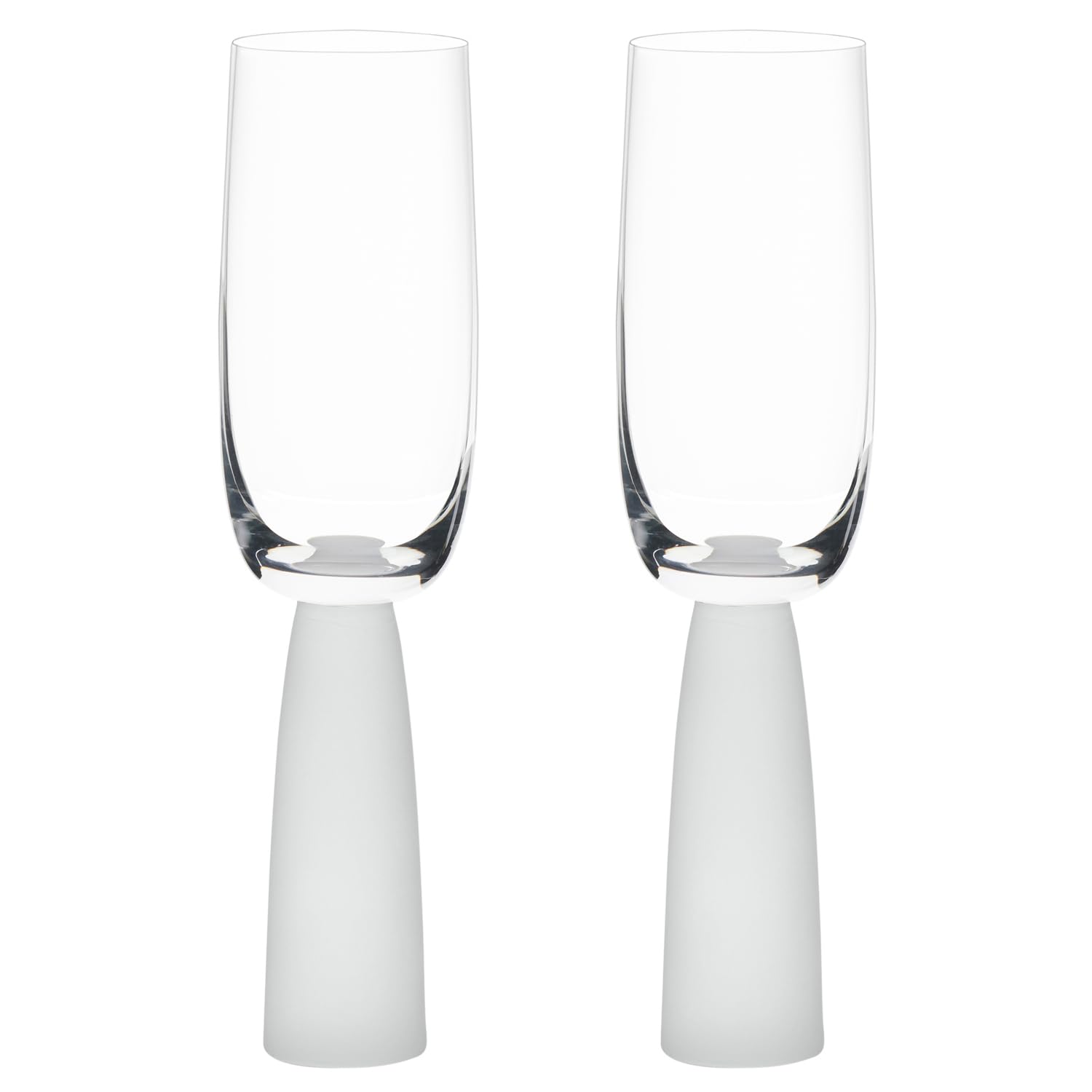 Anton Studio Designs Oslo Handmade Champagne Flutes Perfect Party Tableware for Weddings and Celebrations, 200 ml, Frost - Image 2