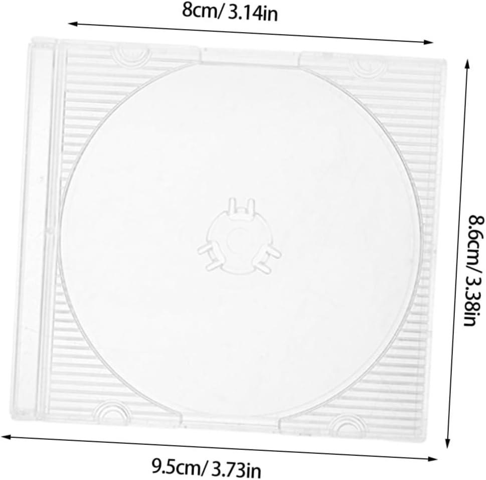 TOYANDONA 10pcs Mini 3-inch CD Jewel Cases Plastic Disc Holder for Mini Cds Replacement Dvd Cases Storage for Music and Data Collection