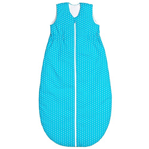 Preisvergleich Produktbild Odenwälder 1520-1994 Gr. 170cm Baumwollschlafsack Tupfen Aqua