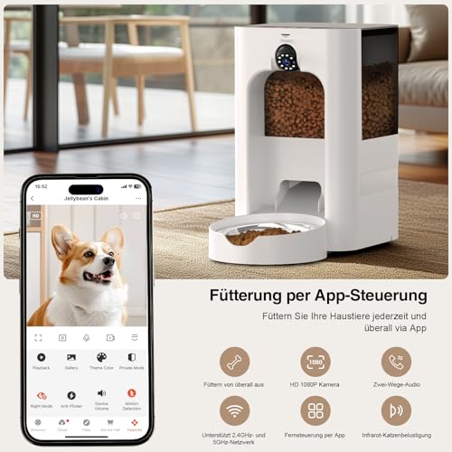 Futterautomat Katze Katzen Futterautomat mit Timer Futternapf mit Automatik Futterautomat – Bild 3