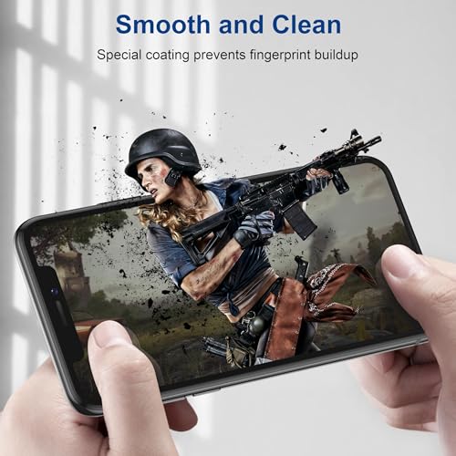 Image of AIBEX Military-Grade Tempered Glass Screen Protector Compatible for iPhone X /XS / 11 Pro Edge to Edge Coverage with Easy Installation kit