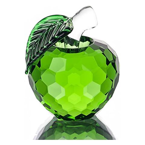H&D Crystal Apple Paperweight Home Decor Cover