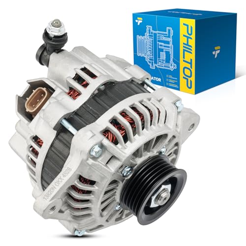 Image of PHILTOP 13820N New Alternator Compatible with Subaru Forester, Impreza | Alternator for Subaru 1999-2002 Forester 1999-2001 Impreza, 75Amp 13820N 12V S5 CW IR /IF