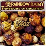 YUPANQUI Organic Rainbow Peppercorns for Grinder Refill -7 Gourmet Peppercorns Whole Rainbow Peppercorn Medley Refill - Genuine RAIMY pepper corns for grinder - Organic Peppercorns Mixed