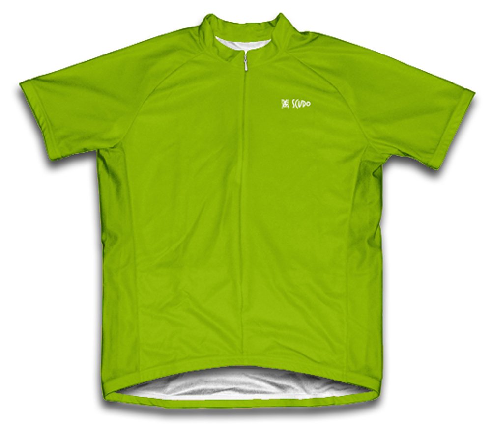 ScudoPro Green Neon Short Sleeve Cycling Jersey for Youth - Size M
