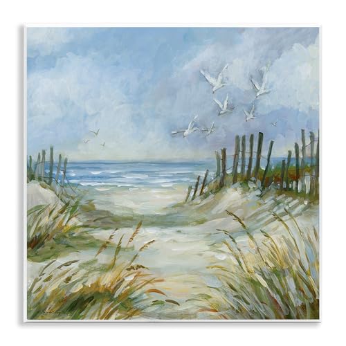 Stupell Industries Pathway Beach Grasses Wall Plaque Art Design by Susan Winget, 12 x 12