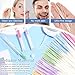 Ear Hole Cleaner 300Pcs Ear Piercing Cleaner Floss 5 Colors Earring Hole Cleaner for Girls Women Men,Disposable Piercing Cleaning Floss,Ear Piercing Care Cleaning Tool (5Colors 300Pcs)
