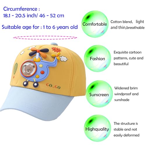 Kids Baseball Cap Breathable Sun Hat Cute Cartoon 1-7 Years Old2