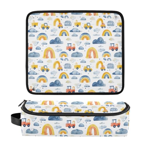 Bolsa organizadora de viaje para herramientas de cabello con tapete resistente al calor, capacidad grande, protección completa para planchas y rizadores miniatura 3